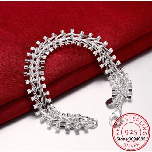 LEKANI 925 Sterling Silver 5mm Round Box Chain Bracelet For Woman Charm Wedding Engagement Fashion Party Jewelry