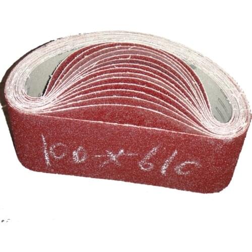NEW 10 pcs 610*100mm Corundum belt Abrasive Sanding Belt for belt grinder