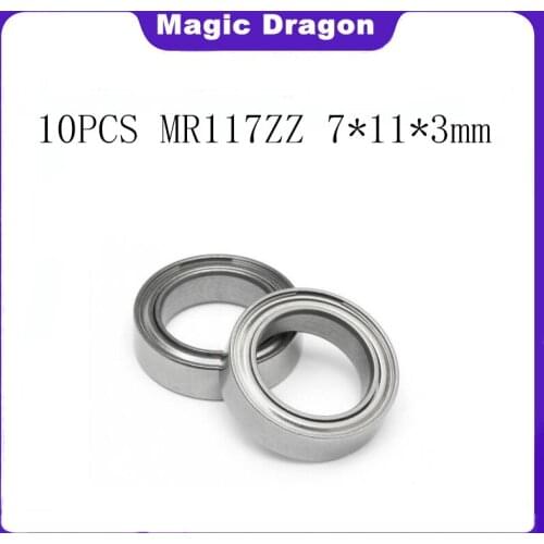 10PCS ABEC-5 MR117ZZ MR117Z MR117 ZZ MR117-2RS 7*11*3 mm 7x11x3 mm Miniature Thin Wall High quality Deep Groove Ball Bearing