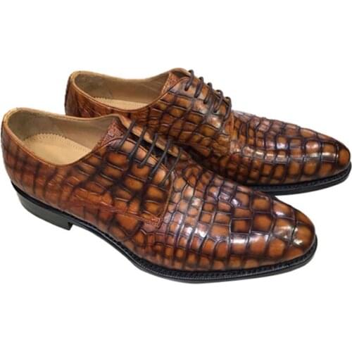 Shenzhen dae new male crocodile shoes business Men dress shoes Single shoes corrosion resistant men shoes men formal shoes