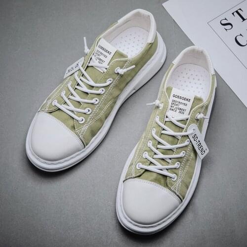 Men Shoes Casual Canvas Lightweight Lace Up Sneakers Breathable jogging Skateboard Men Flats Slip Shoes Male Footwear NanX201