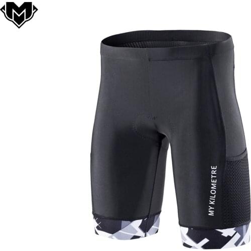 MK Triathlon Shorts Mens 9" | Easy Reach Leg Pockets | Chamois for Long-Distance Tri Race Cycling Shorts