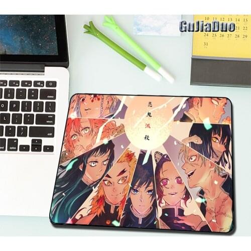 Anime Ghost Slayer Small Mouse Pad Gamer Keyboard Carpet Notebook Computer Gaming Accessories Office Mouse Pad Non-slip Desk Mat