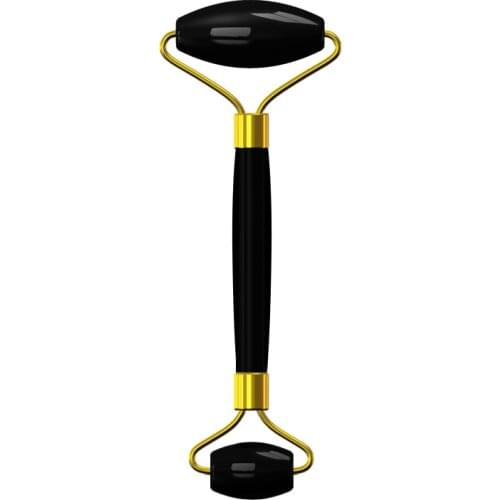 Obsidian Roller for Face Skin Care Anti-Aging 100% Natural Black Healing Crystal Stone Facial Massage Tool Eye Neck Beauty Care