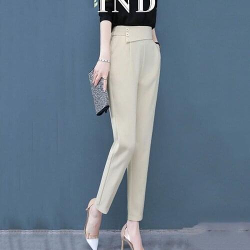 Plus Size 4XL 2021 New Summer Women Pants Work Wear Casual Pants Female Slim High Waist elegant office Harem Pants Autumn Female