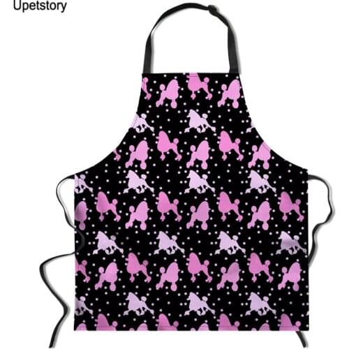 Upetstory Poodle Dog Kitchen Restaurant Gardening Coffee Shop Waist Apron Anti-Oil Cafe Server Waiter Waitress Apron for Adults