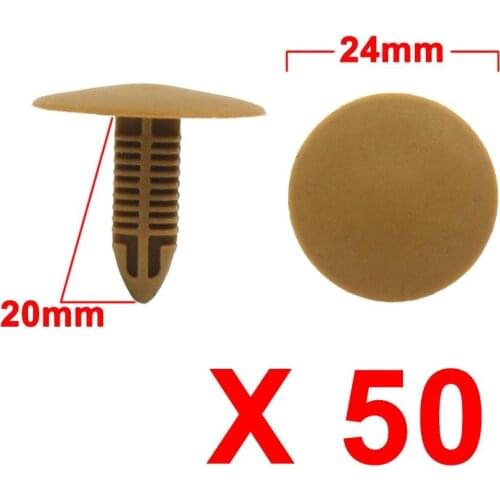 Uxcell 50Pcs 7 x 6mm Universal-Car Interior Moulding Clips Bumper Fender Fastener Retainer