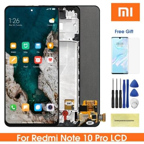 6.67'' Original Display for Xiaomi Redmi Note 10 Pro LCD Touch Screen Digitizer Assembly Parts for Redmi Note 10 Pro M2101K6G