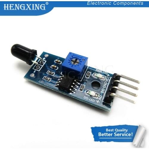 1pcs/lot LM393 4 Pin IR Flame Detection Sensor Module Fire Detector Infrared Receiver Module for Arduino Diy Kit In Stock