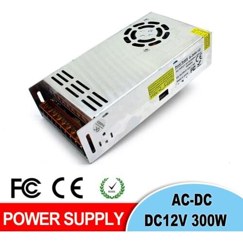 12V 25A 300W Switch Power Supply Driver Switching Voltage Transformer AC 220V 110V Input to DC 12V SMPS For Led Strip Light lamp