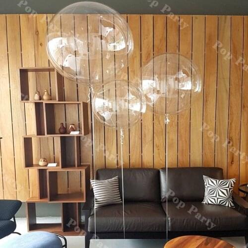 30pcs 18/20/24inch Luminous Transparent Bobo Bubble Ballons Christmas Wedding Birthday Party Decorations Clear Helium Balloons