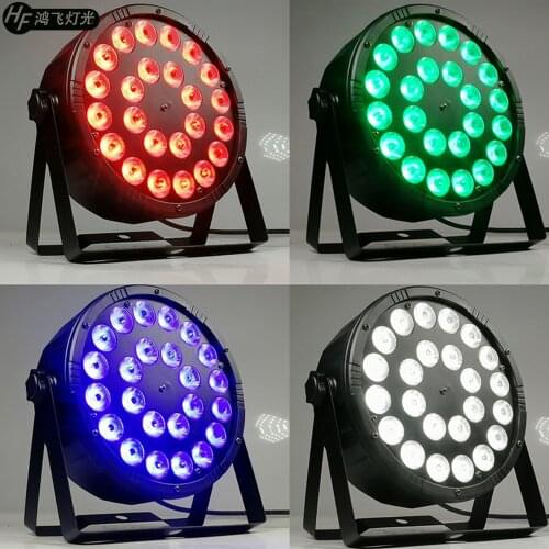 4 pieces / lot rgbw 4-in-1 led par lights 24x12w led flat par light dmx512 Professional stage dyeing lights
