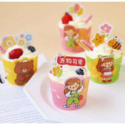 750 x Creative Chiffon Cute Girl Paper Cupcake Cups Oven Baking Dessert Packaging Wrappers
