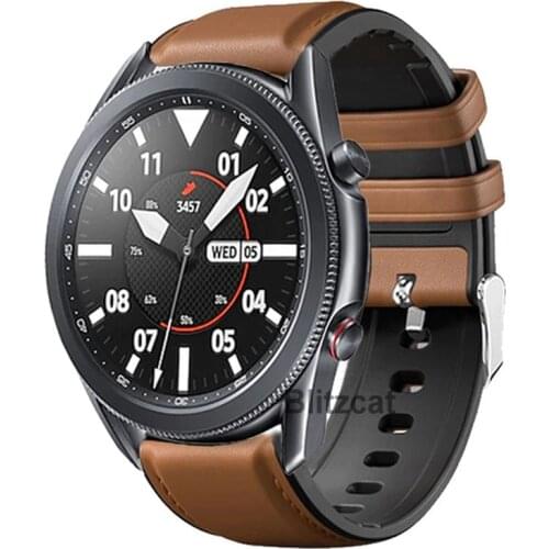 Bracelet Band Leather + Silicone For Galaxy Watch 3 45mm Watch Strap For Samsung Galaxy Watch3 41mm Honor Magic 2 Correa