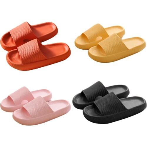 Wholesale Couple Slippers Slippers Women Men Shower Sandal Quick-drying Thickened Anti-slip Soft Bath Slippers Eva Family Use