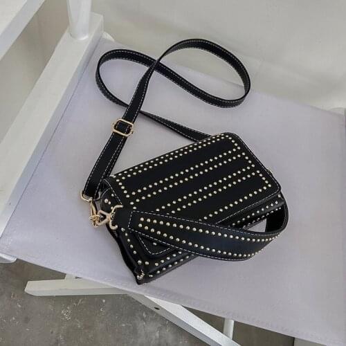 Leather Bags For Women 2021 New Design Cross-body Bag Luxury Women Bag Rivet High Quality Lady Handbag And Purse Female Bolso