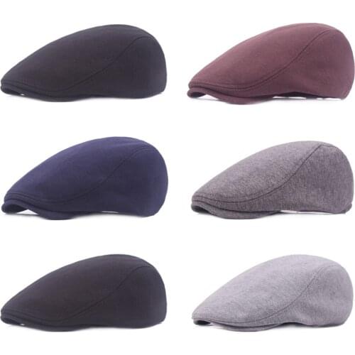 Mens Plain Cotton Cabbie Ivy Driving Flat Hat Newsboy Golf Beret Outdoor Cap HATCS0502