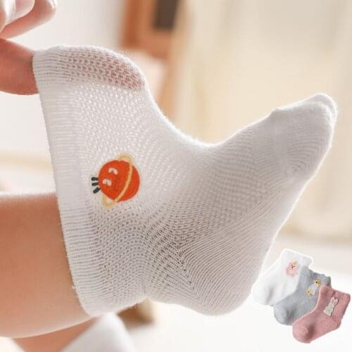 3Pairs/Set Cartoon Baby Socks Summer Mesh Baby Boys Girls Socks Soft Infant Toddler Floor Socks