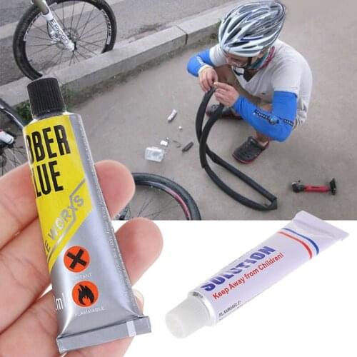 New 1Pcs 8ml Adhesive Glue Cement Rubber Inner Tube Repair Puncture Cold Patch Solution Kit Bicycle Repair Tool Bike Glue