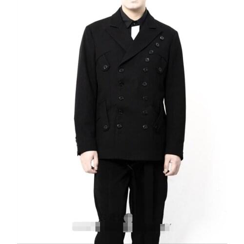 S-6XL!!2020 Mens suit casual style multi-button dark multi-breasted double breasted