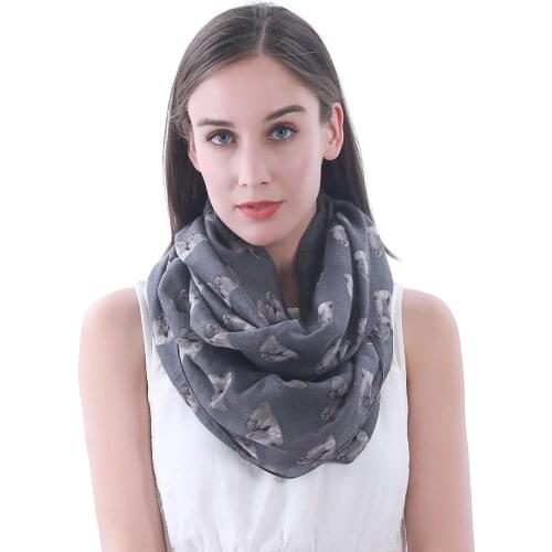 Shih Tzu Dog Print Womens Infinity Loop Tube Scarf Wrap Soft Lightweight Pet Puppy Gift Idea