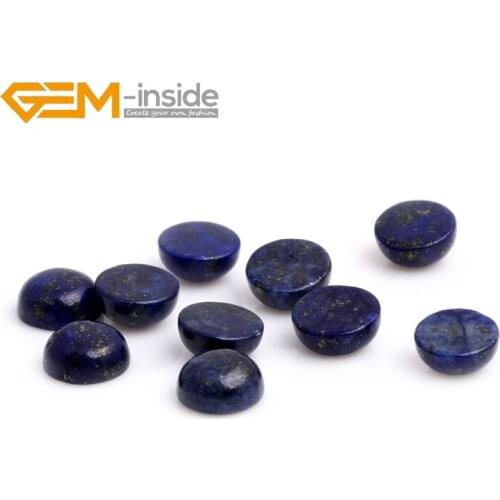 Blue Lapis Lazuli CAB cabochon Beads For Jewellery Ring Pendant Making DIY Creative Gifts 5Pcs/lot Free Shipping GEM-inside