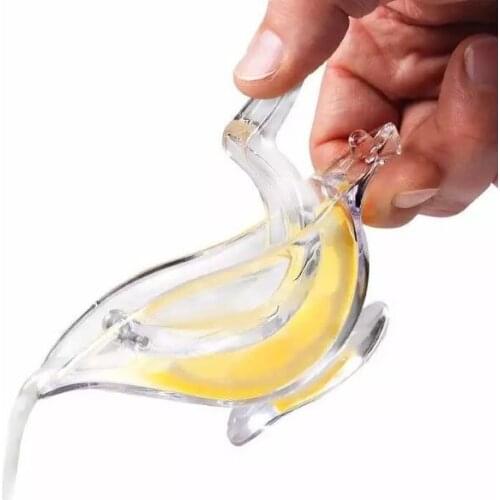 1PC Acrylic Lemon Clip Manual Transparent Fruit Juicer ABS Boat Shape Squeezer Machine Orange Citrus Juicer Kitchen Bar Tools