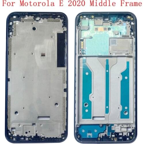 Middle Frame Housing LCD Bezel Plate Panel Chassis For Motorola Moto E 2020 Phone Metal Middle Frame Replacement Parts