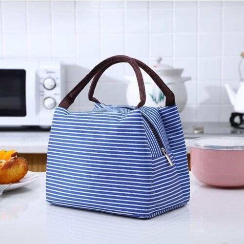 Large Capacity Lunch Box Bag Handbag Waterproof Female Bag Fashion Hand Carry Lunch Bag Lunch Box Bag Canvas Insulation Bag