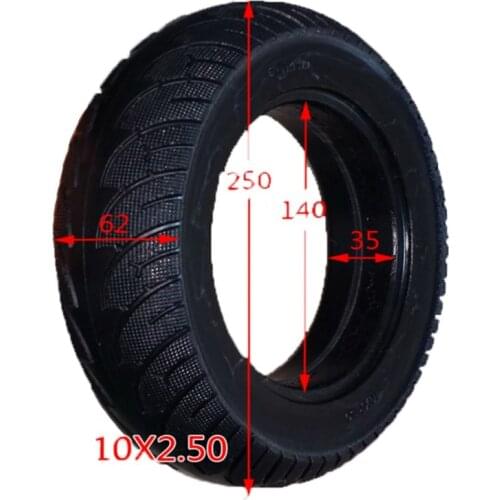 1 Pcs Scooter Tire Vacuum Solid Tyre 10x2.50 for 10 Inches Electric Hoverboard Skateboard Scooter Avoid Non-Pneumatic Tyre Kits
