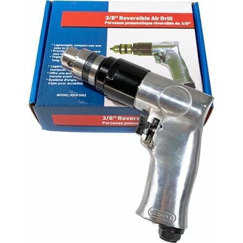 3/8'' High Torque Pneumatic Air Drill 1.0-10mm Pneumatic Drilling Tool Wind Grinding Tapping Tool,For Hand-held Operation