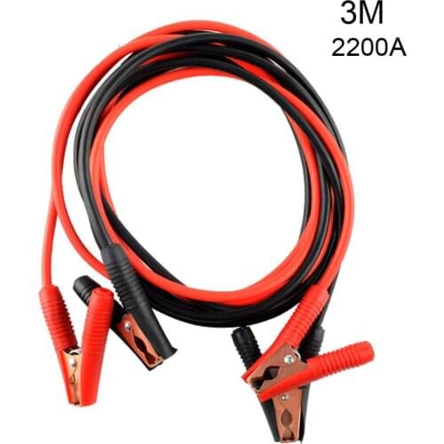 3 Meters/4 Meters 2200A/2600A Car Battery Booster Cable Emergency Ignition Jump Starter Lead Wire Clamps for Auto SUV F19A