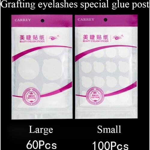 60Pcs/Pack Large Size Disposable Eyelash Glue Holder Sticker Pallet Eyelash Extension Glue Pads Stand On Eyelash Jade Stone