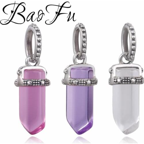 BaoFu S925 Sterling Silver Suitable for Guardian Charm Charm Crystal Amulet Powder Original Bracelet DIY Bead Accessories