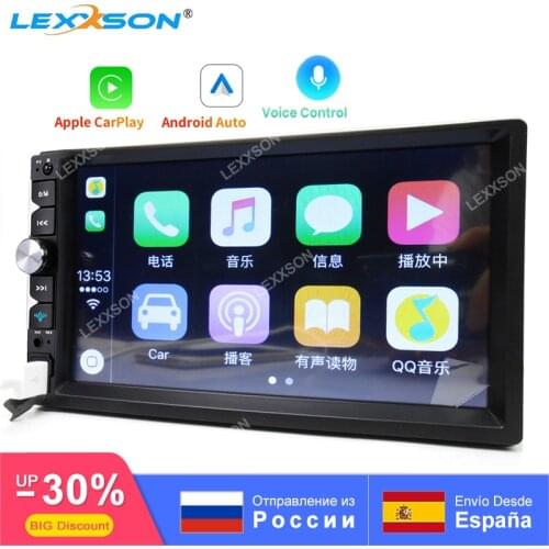 Carplay Android Auto Car MP5 Radio Audio Stereo Smart Voice 1024x600 Touch Screen FM Bluetooth Handsfree Reomote Control AUX USB