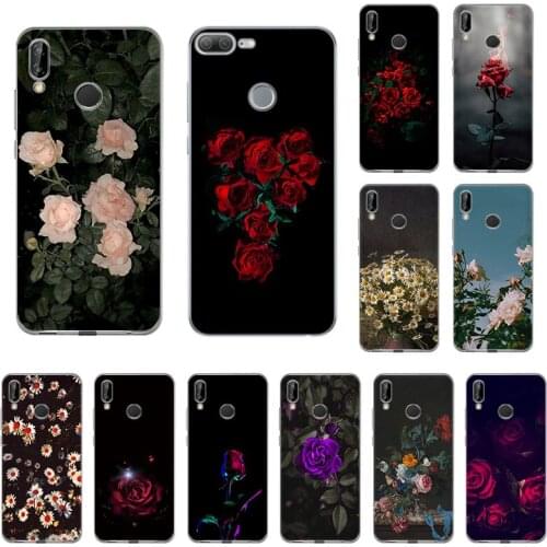 Retro Flowers Rose Leaves Soft TPU Phone Case for Huawei Honor 9S 9A X10 9C 30 20Pro 8X 9X 10 Lite 10i 8A 8S 8C Y5P 7S 20s Cover