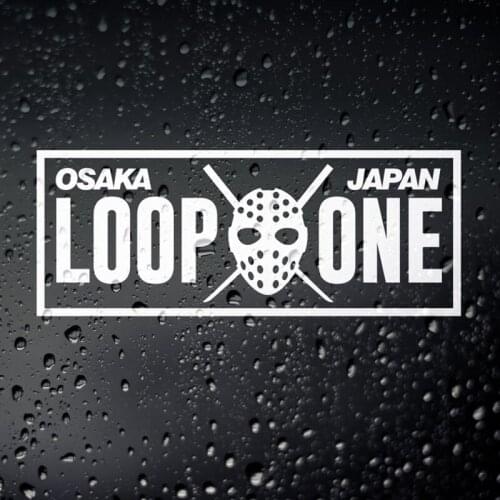 Black/Sliver OSAKA JDM Japanese LOOP ONE Car Sticker Small/Big Size Removable Waterproof Window Body Decal CL663