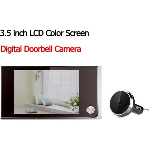 3.5 Inch LCD Color Screen Digital Doorbell Camera 120 Degree Doorbell Electronic Peephole Door Viewer Outdoor Door Eye New