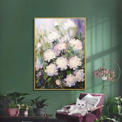 EECAMAIL Luxury White Peony Flower American style DIY 5d diamond art painting No Frame Full diamond embroidery Cross stitch kits