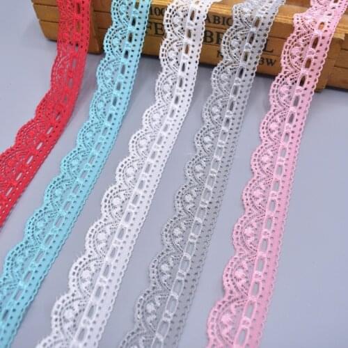 Elastic Lace Ribbon Tape Lace for Crafts Stretch Lace Trim Embroidered Ribbons Underwear Costume African Lace Fabric for Sewing