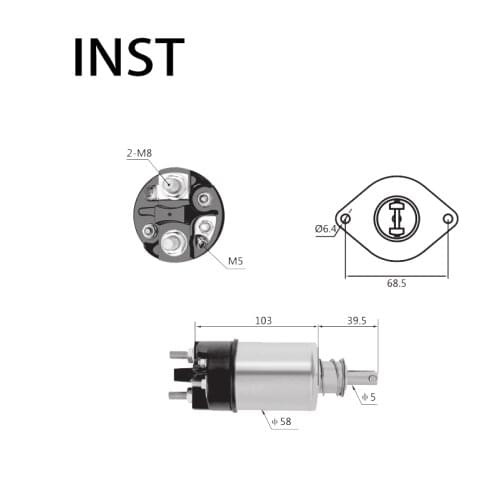 ELECTROMAGNETIC SWTICH SOLENOID FOR 12V 3KW 230274 35640274 230274 35640274 801