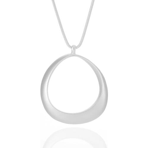 ELOHYI Long Necklace Double Plated Vintage Statement Geometric Pendants Women Fashion Jewelry Collares Mujer Kolye Jewelry