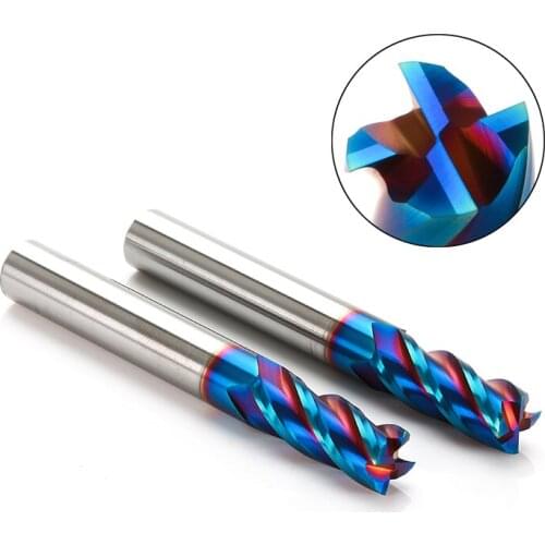 1pcs 4 Flutes 4mm~12mm 75L 100L Solid Carbide endmill CNC Milling Cutter HRC65 Tungsten Steel End Mill Router Bits lathe mill