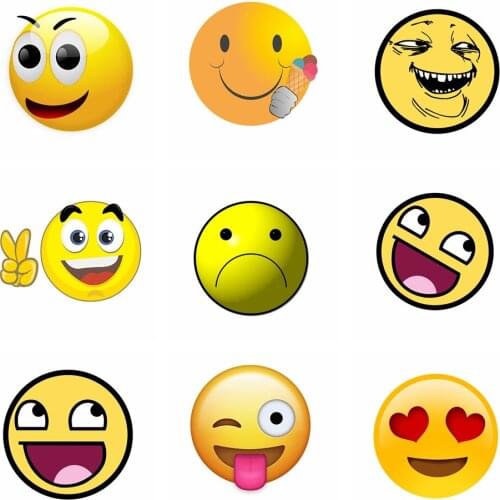 Creative Smiley Car Stickers For Truck Window Bumper Auto Suv Door Laptop KayakPVC Decal
