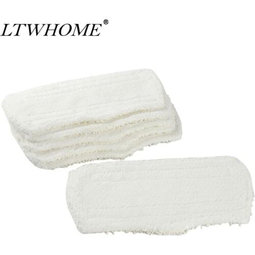 LTWHOME White Microfiber Replacement Pads Fit for Shark Steam Mop XT3101 S3101 S3250 S3202