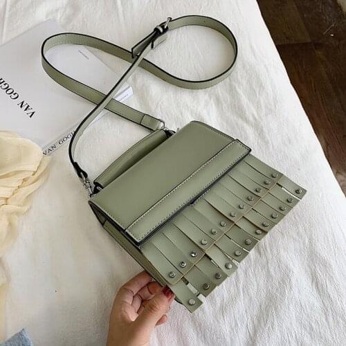 Small Tassel Crossbody Bags for Women 2021 Winter Fashion Tote Bag Ladies PU Leather Casual Shoulder Bags Bolsa Feminina Handbag