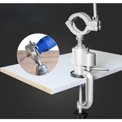 Multifunctional electric drill bracket vise universal ball bracket rotating vise 360 degree aluminum alloy woodworking DIY