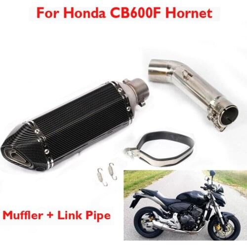 Motorcycle Exhaust System Muffler Escape with DB Killer Connector Middle Mid Link Pipe for Honda CB600F Hornet