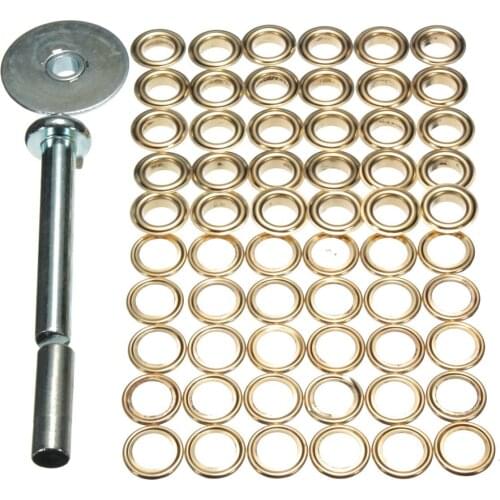 63pcs 14MM Outdoor Camping Tent Repair Tool Kits Gound Fixing Tool Goundsheet Cover Repair Kit Punch Plier Tool Eyelet Grommets