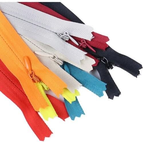 50pcs/bag 3# 35cm 60cm Long Invisible Zippers DIY Nylon Coil Zipper for Sewing Clothes Accessory Colorful Wholesale